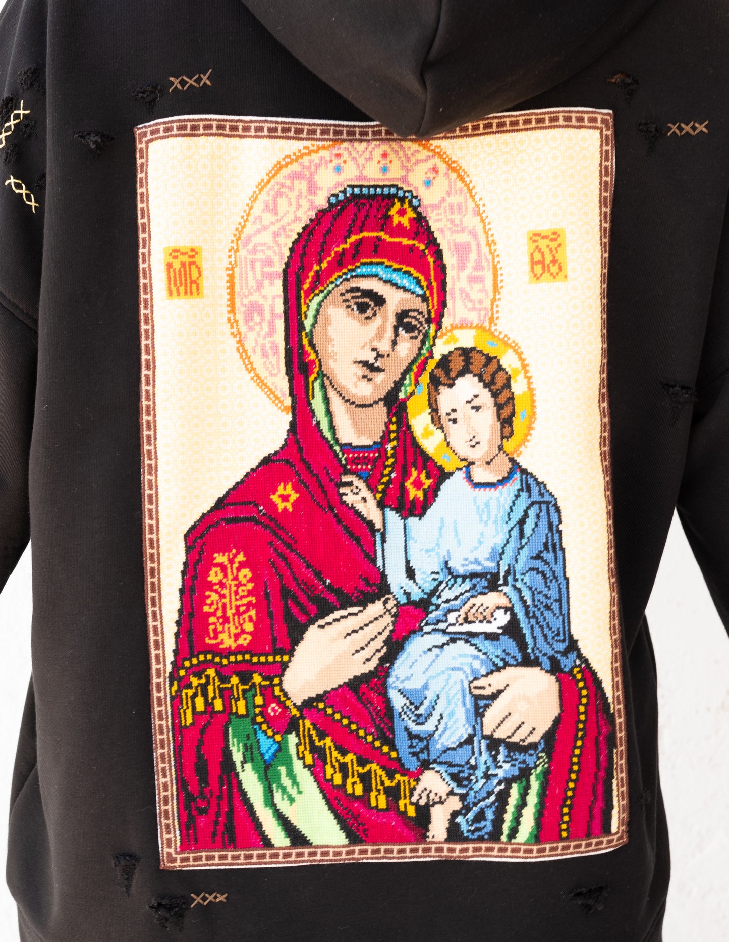 BLACK RED MARIA BLUE BABY JESUS - SOLD