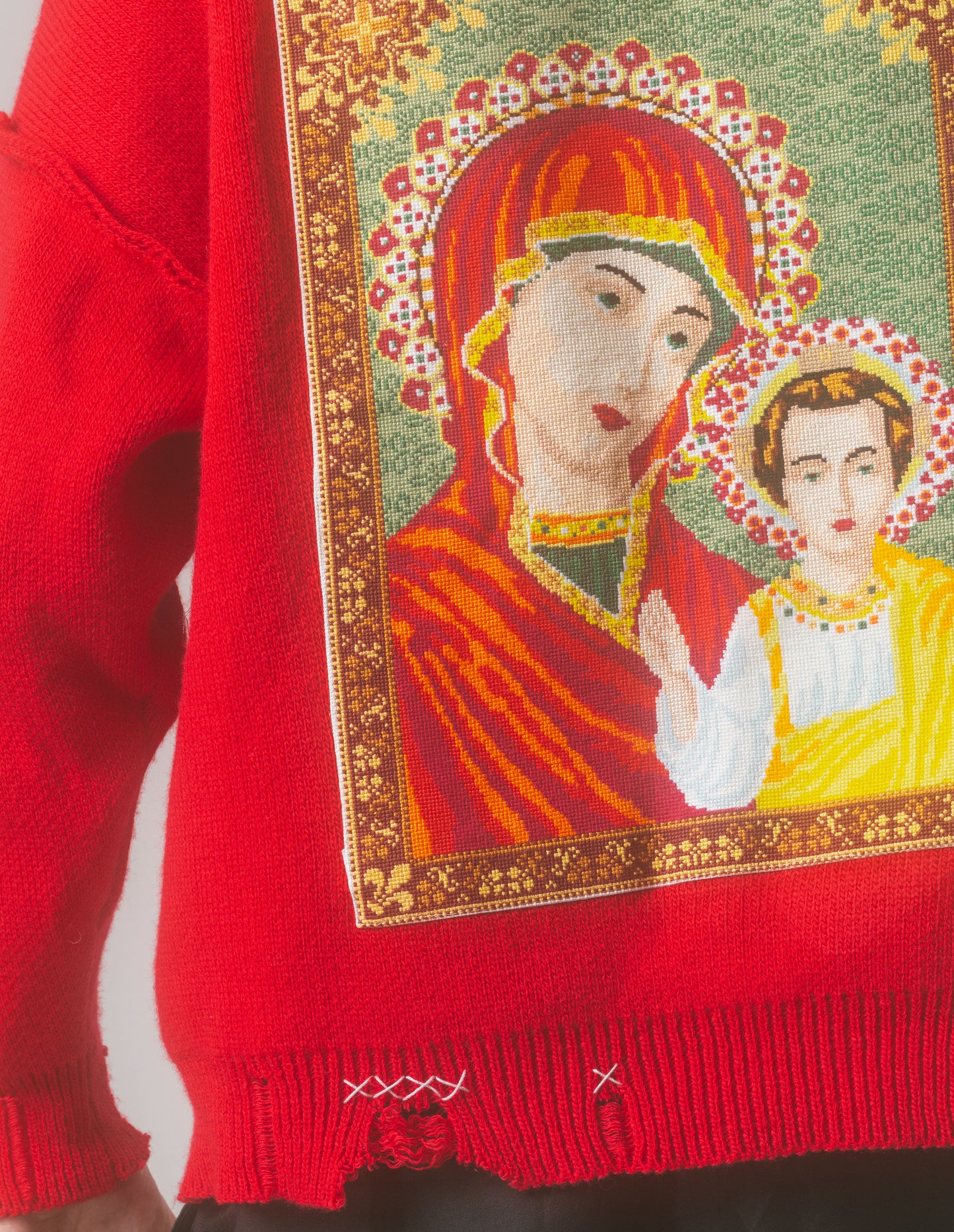 RED KNITTED MARIA -- SOLD