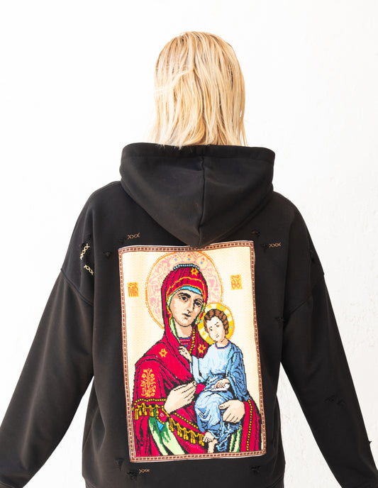 BLACK RED MARIA BLUE BABY JESUS - SOLD