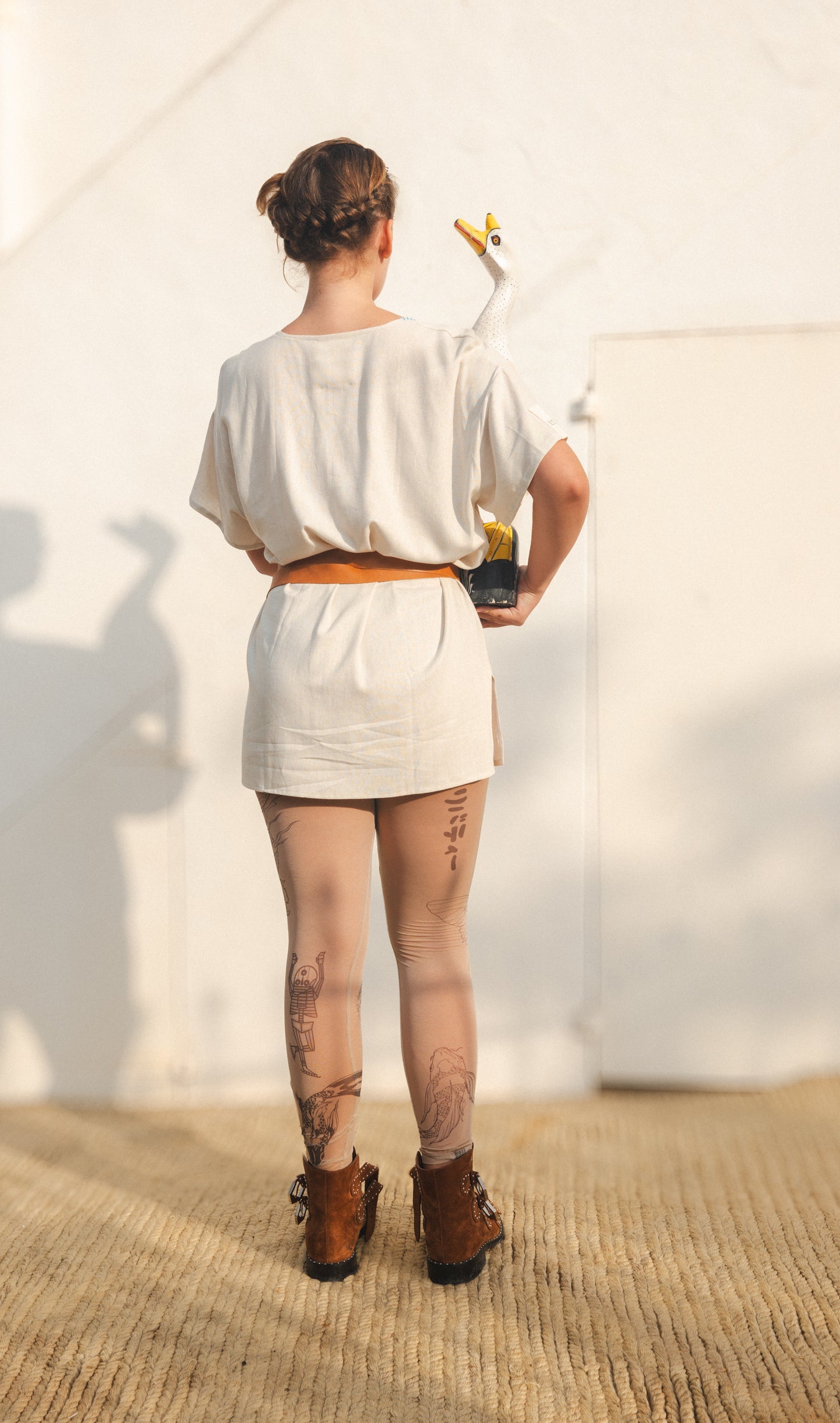 Unisex Organic Linen embroided Tunic