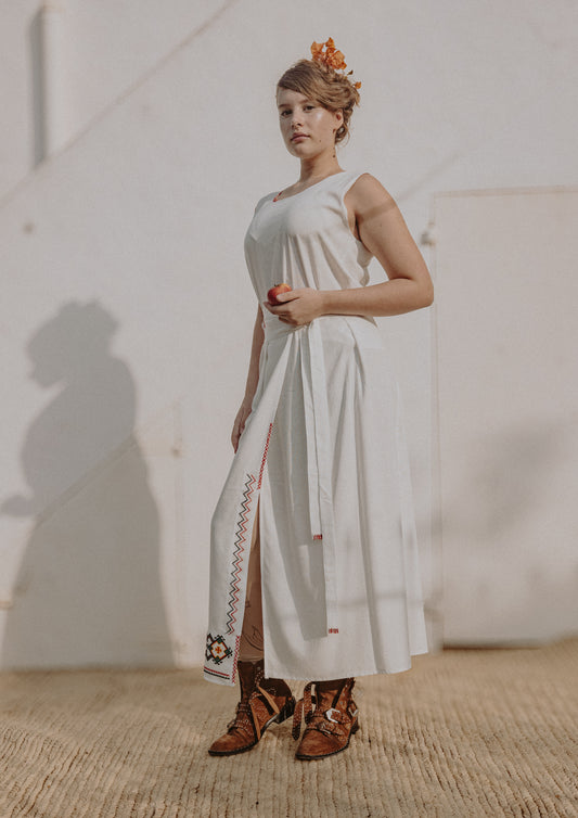 Unisex Linen Wrap Suit